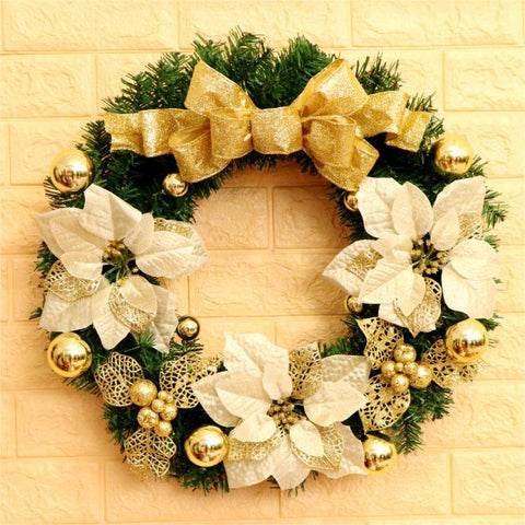 Festive Rattan Ring Wreaths Door Decorations