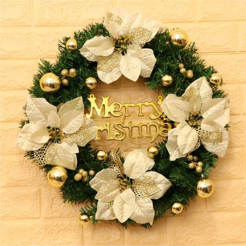 Festive Rattan Ring Wreaths Door Decorations