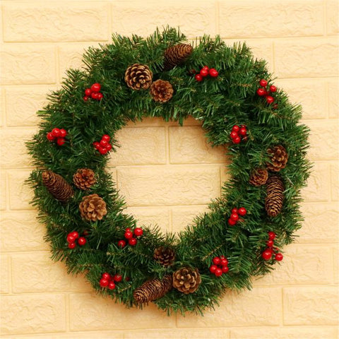 Festive Rattan Ring Wreaths Door Decorations