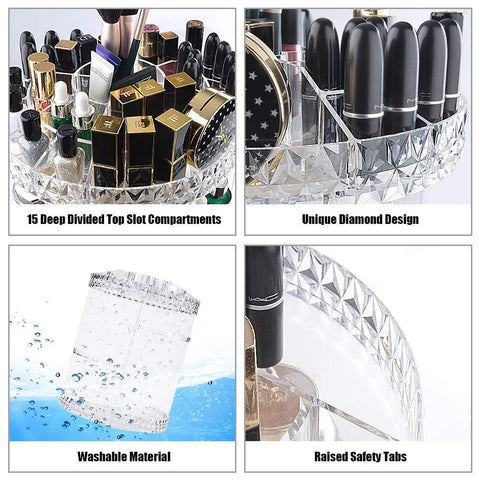 360° Rotating Acrylic Makeup Organizer