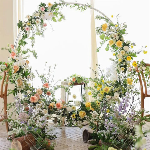 Metal Round Arch Wedding Backdrop Stand