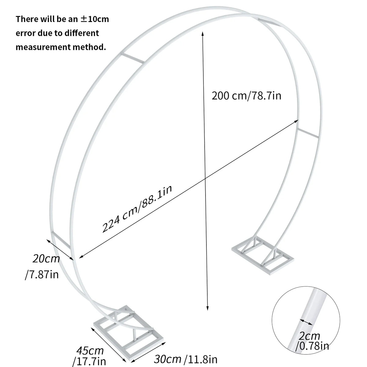 Metal Round Arch Wedding Backdrop Stand