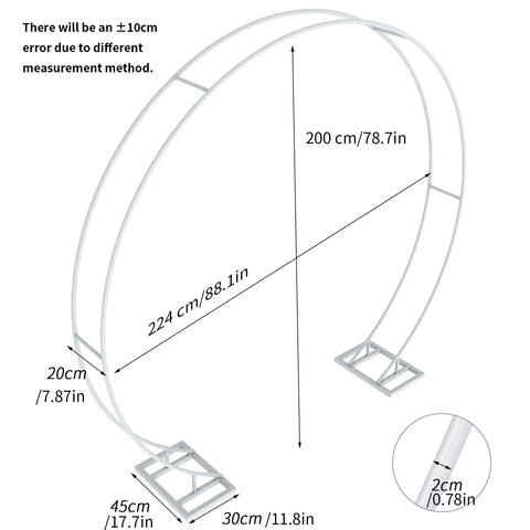 Metal Round Arch Wedding Backdrop Stand