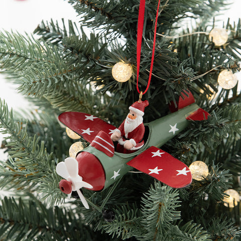 Christmas Hanging Airplane Decoration