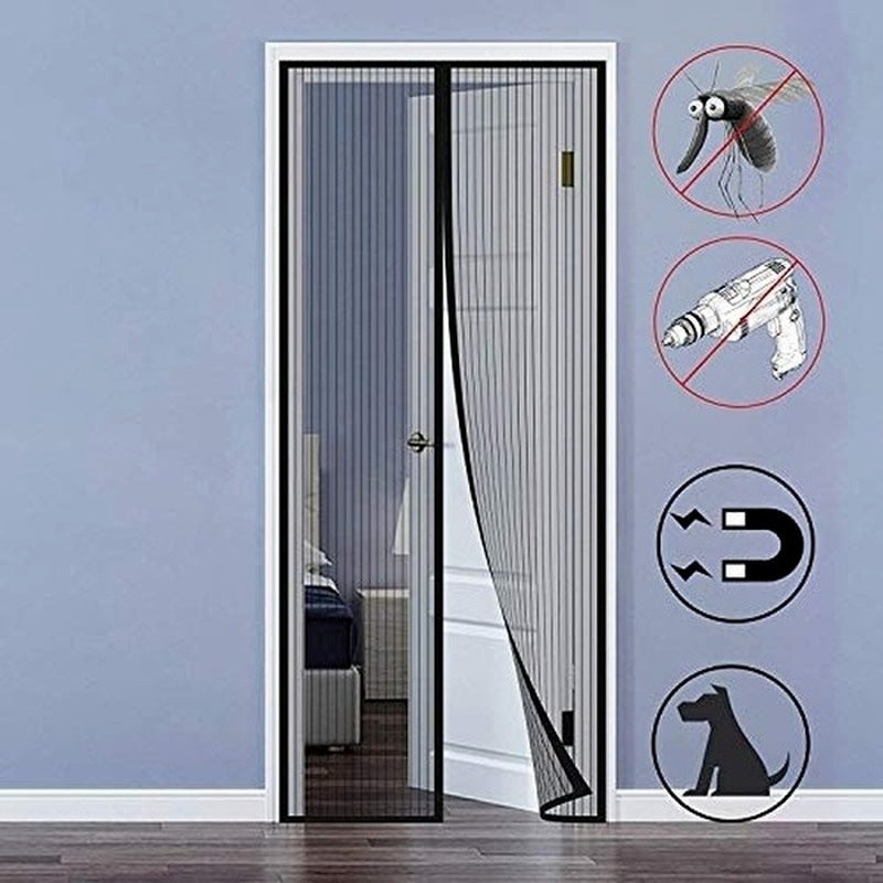 Transparent Mosquito Curtain Hands-free Magnetic Screen Door