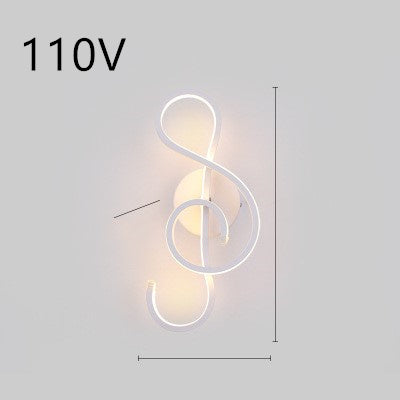 Musical Symbol Modeling LED Wall Lamp