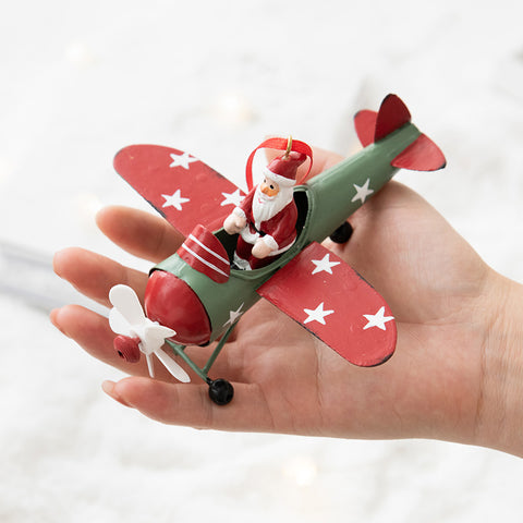 Christmas Hanging Airplane Decoration