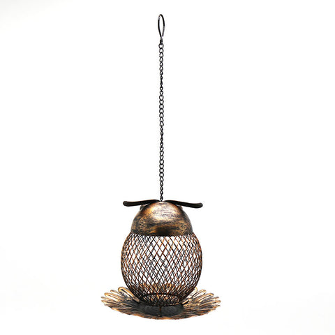 Household Bronze Owl Bird Feeder