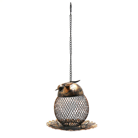 Household Bronze Owl Bird Feeder